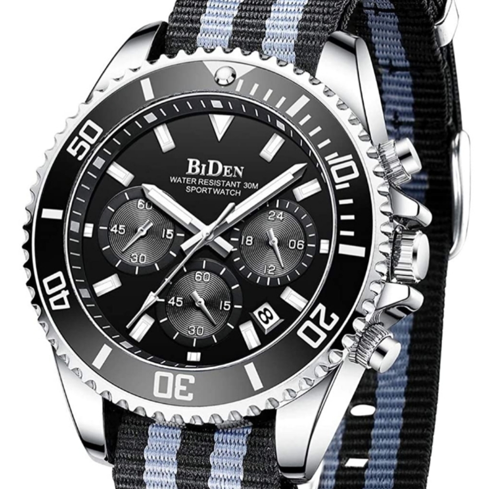 Mens Watches Chronograph Stainless Steel Waterproo